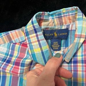 4/4T NWOT Plaid boy’s button down POLO by Ralph Lauren